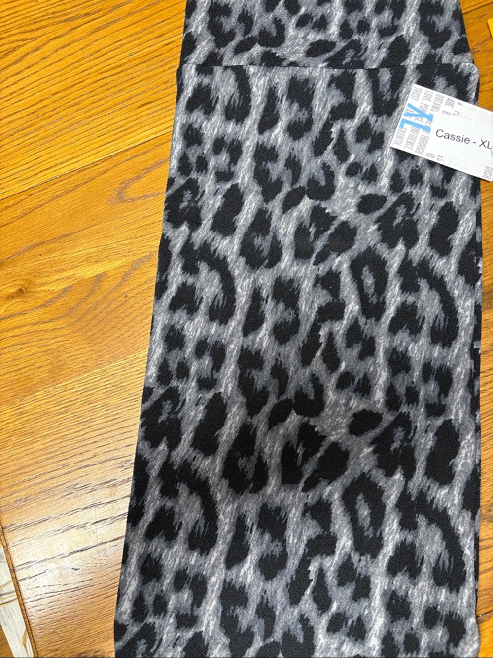 LuLaRoe Black and Gray Leopard Pencil Skirt